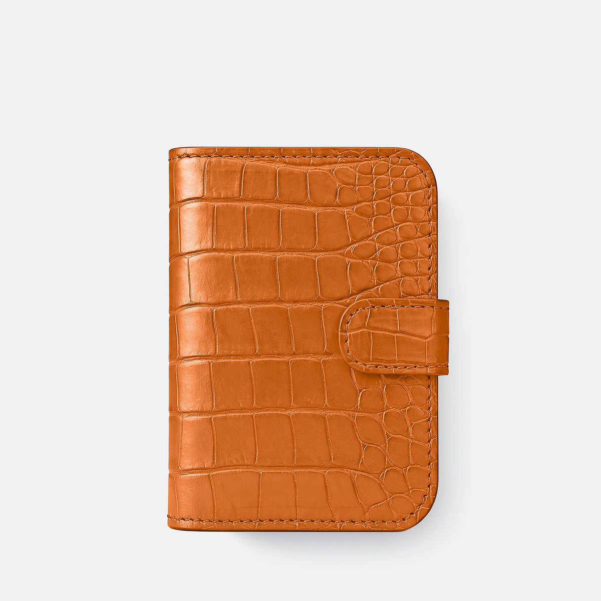 Folio Case For iPhone Ultra In Alligator -2 | Orange-Black