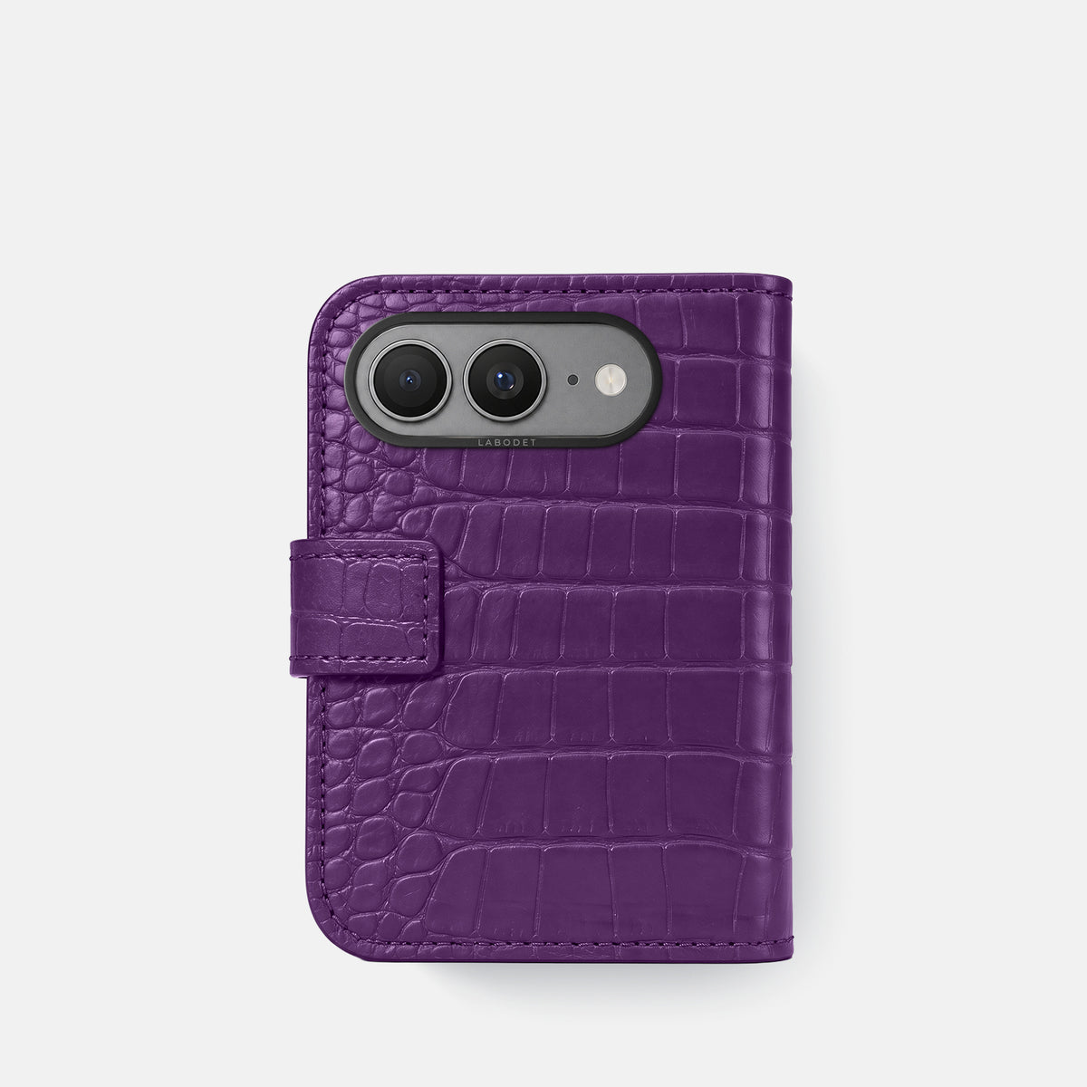 Folio Case For iPhone Ultra In Alligator -3 | Purple-Black