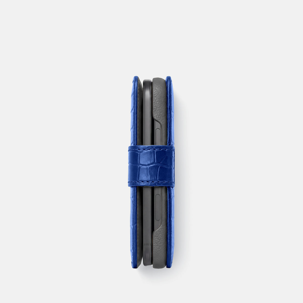 Folio Case For iPhone Ultra In Alligator -5 | Royal-Blue-Black