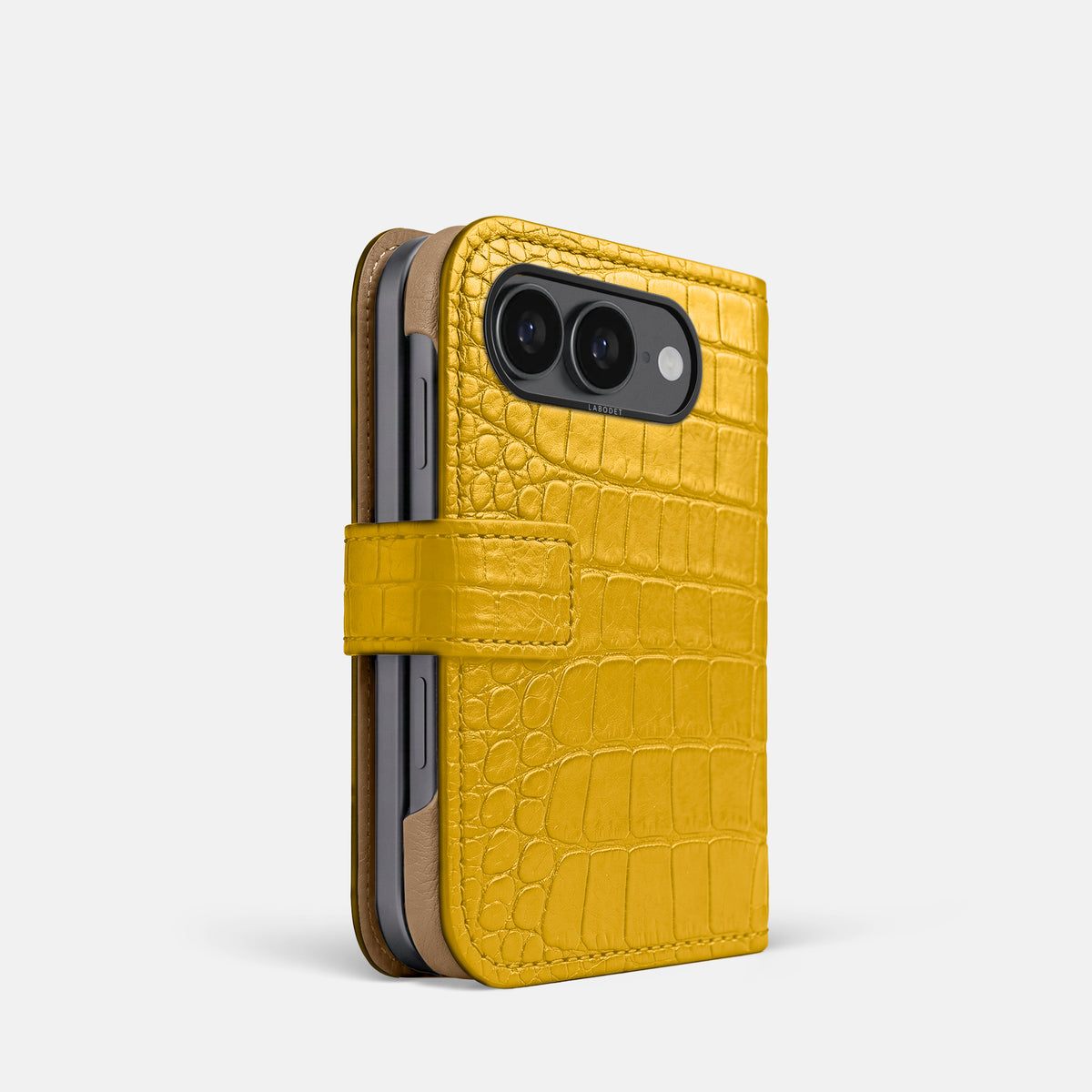 Folio Case For iPhone Ultra In Alligator -1 | Yellow-Black