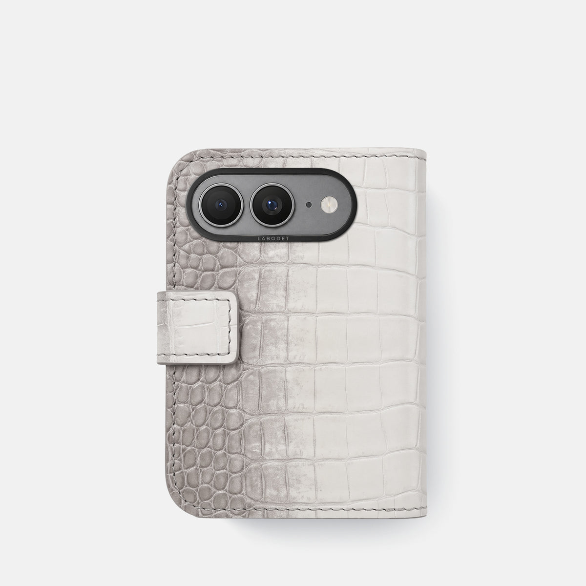 Folio Case For iPhone Ultra In Himalayan Crocodile -3 | Grey-Black