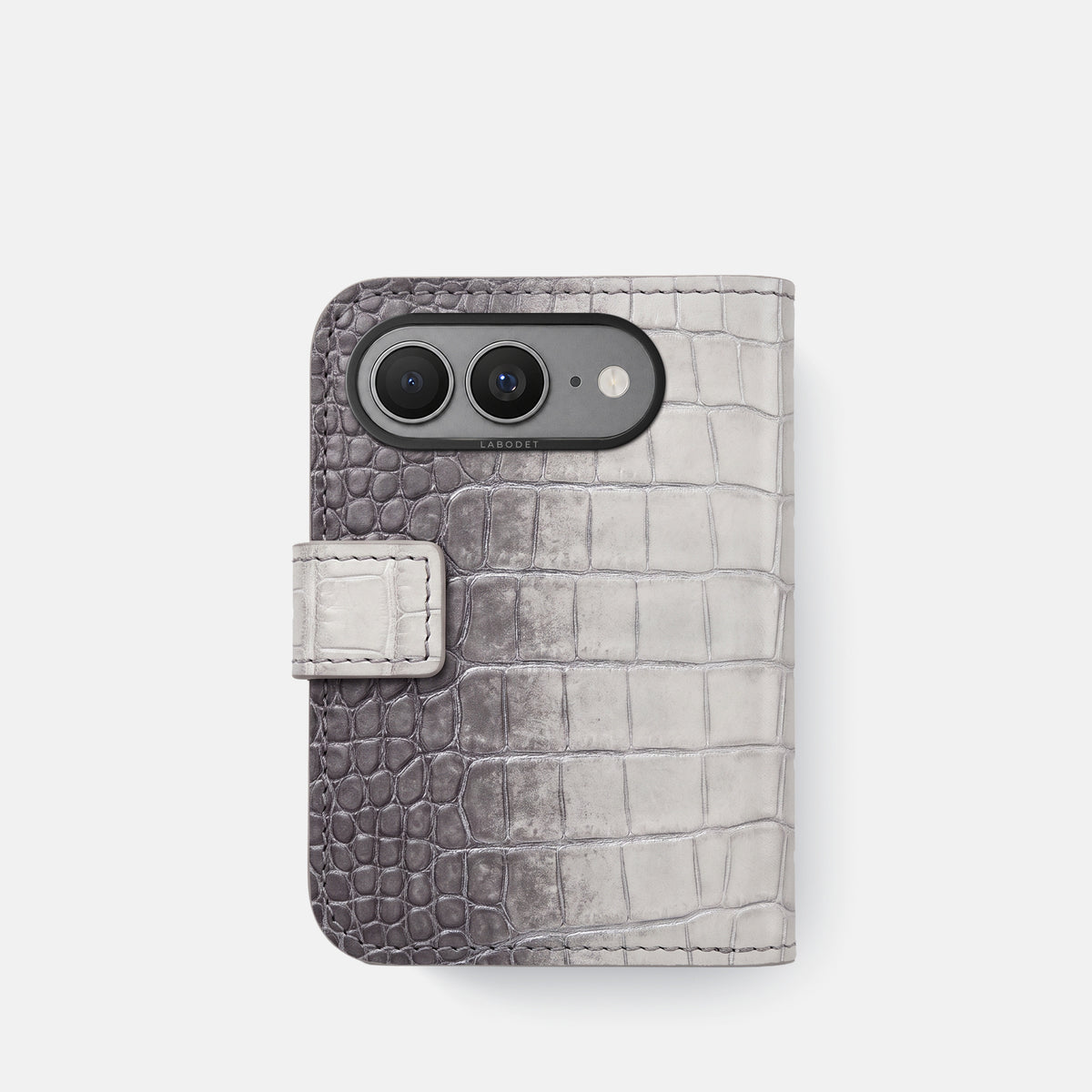 Folio Case For iPhone Ultra In Himalayan Crocodile -3 | Silver-Black