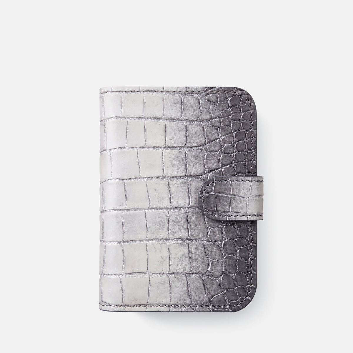 Folio Case For iPhone Ultra In Himalayan Crocodile -2 | Silver-Steel