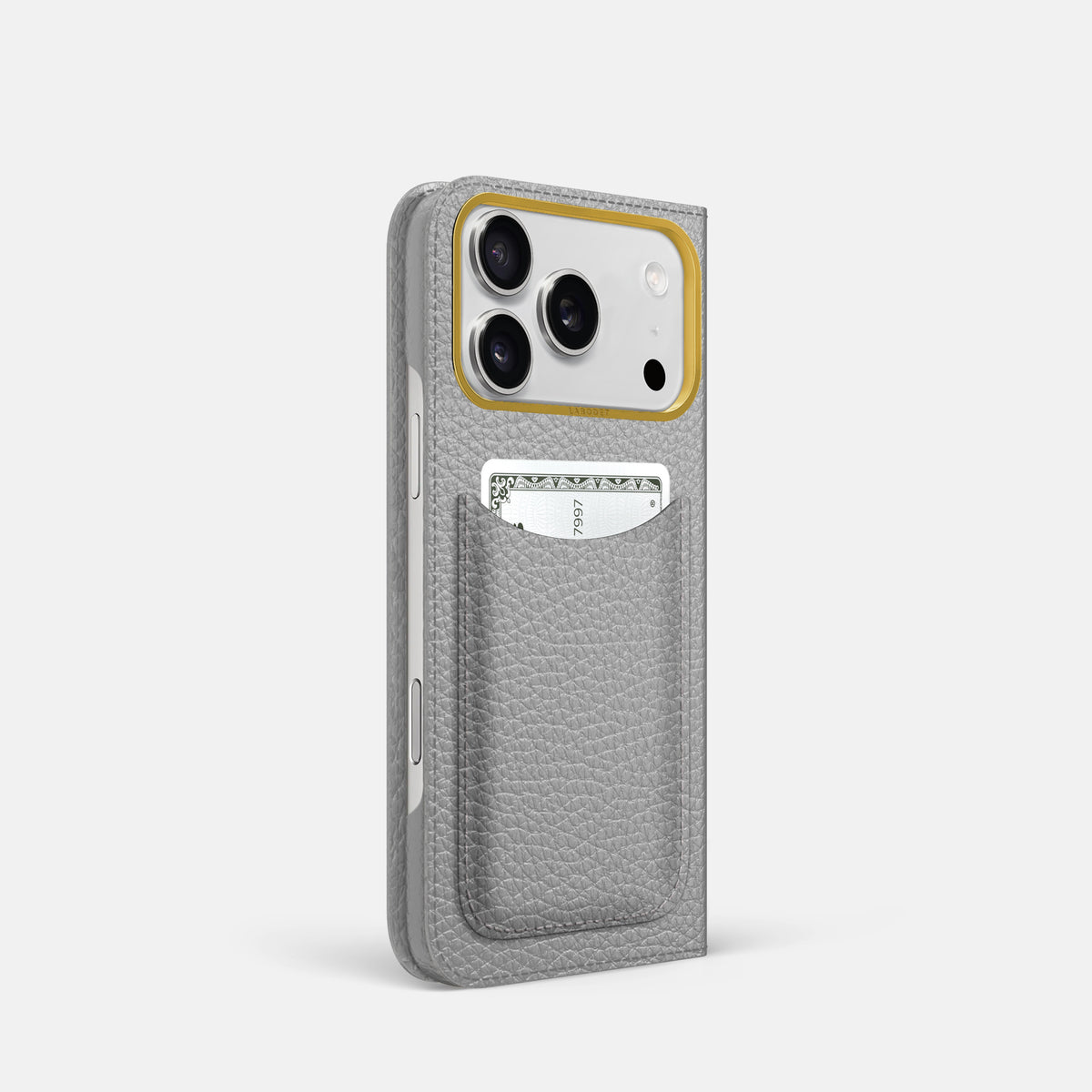 Folio Case with Card For iPhone 17 Pro In Calf -1 | Nuage-Gold