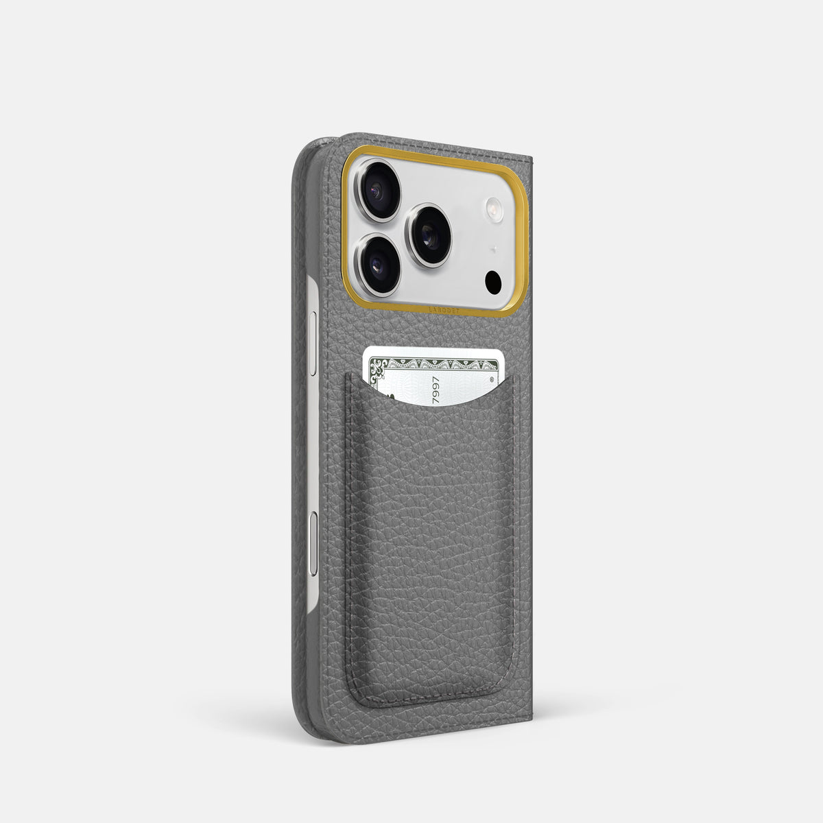 Folio Case with Card For iPhone 17 Pro In Calf -1 | Souris-Gold
