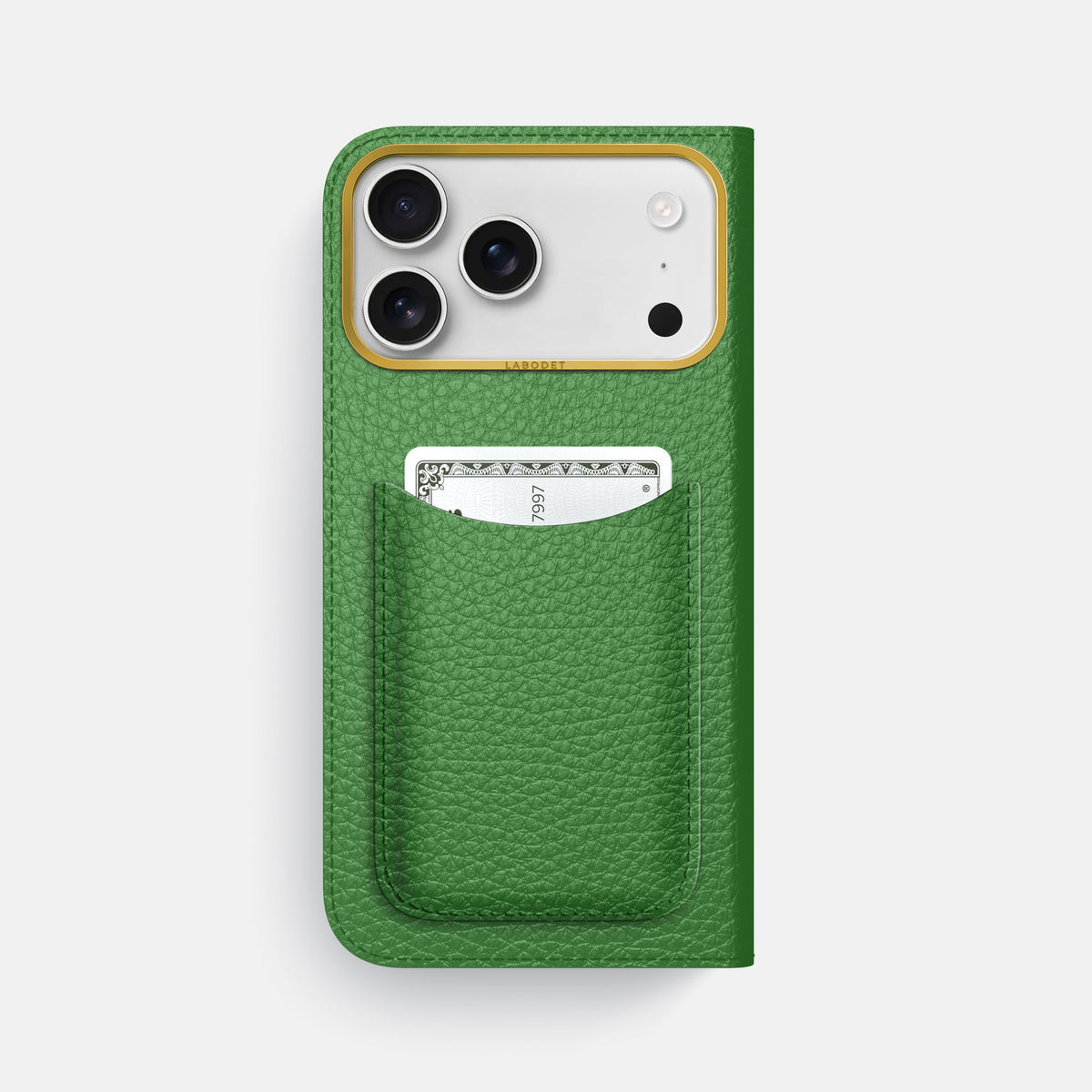 Folio Case with Card For iPhone 17 Pro Max In Calf -3 | Herb-Gold