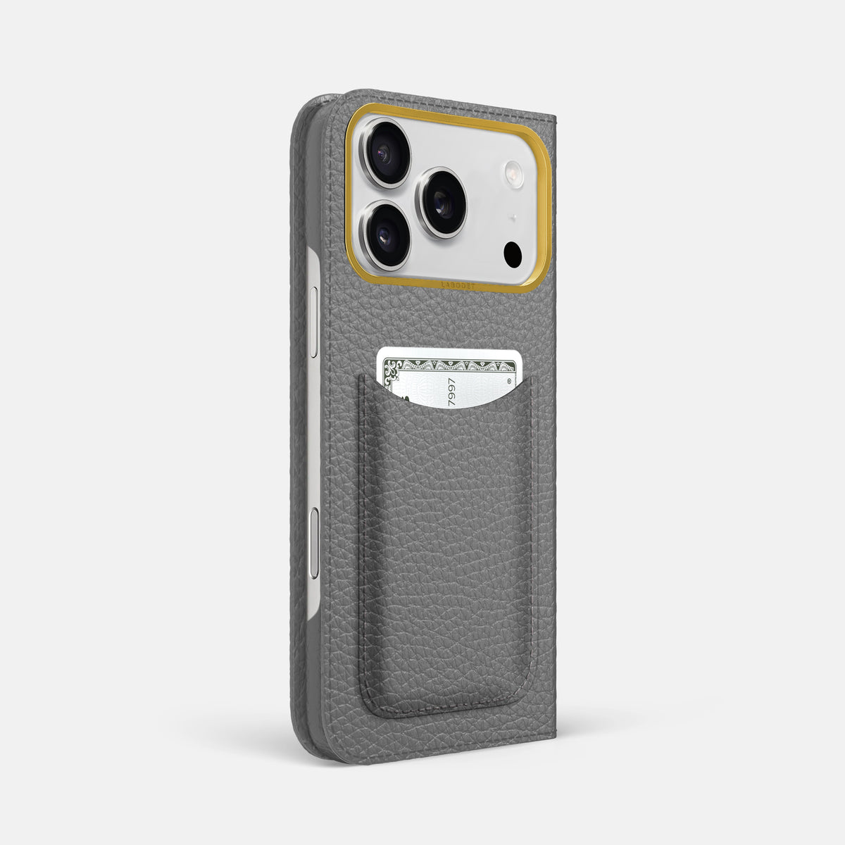Folio Case with Card For iPhone 17 Pro Max In Calf -1 | Souris-Gold