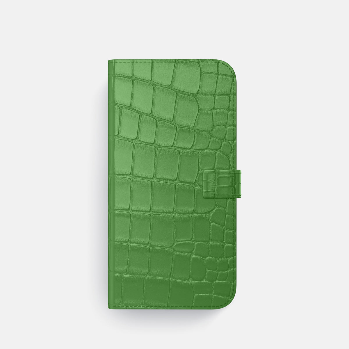 Folio Case with Clasp For iPhone 17 Pro In Alligator -4 | Apple-Green-Gold