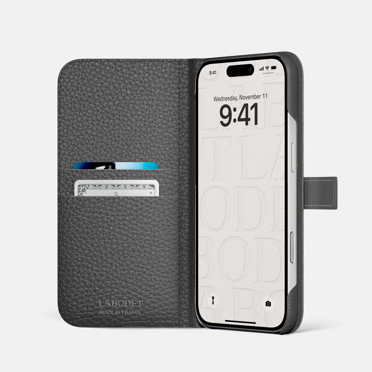 Folio Case with Clasp For iPhone 17 Pro Max In Himalayan Crocodile -2 | Ice-Blue-Gold