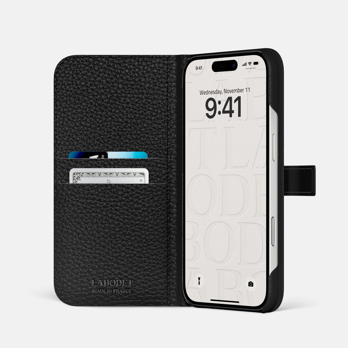 Folio Case with Clasp For iPhone 17 Pro Max In Ostrich -2 | Grey-Gold