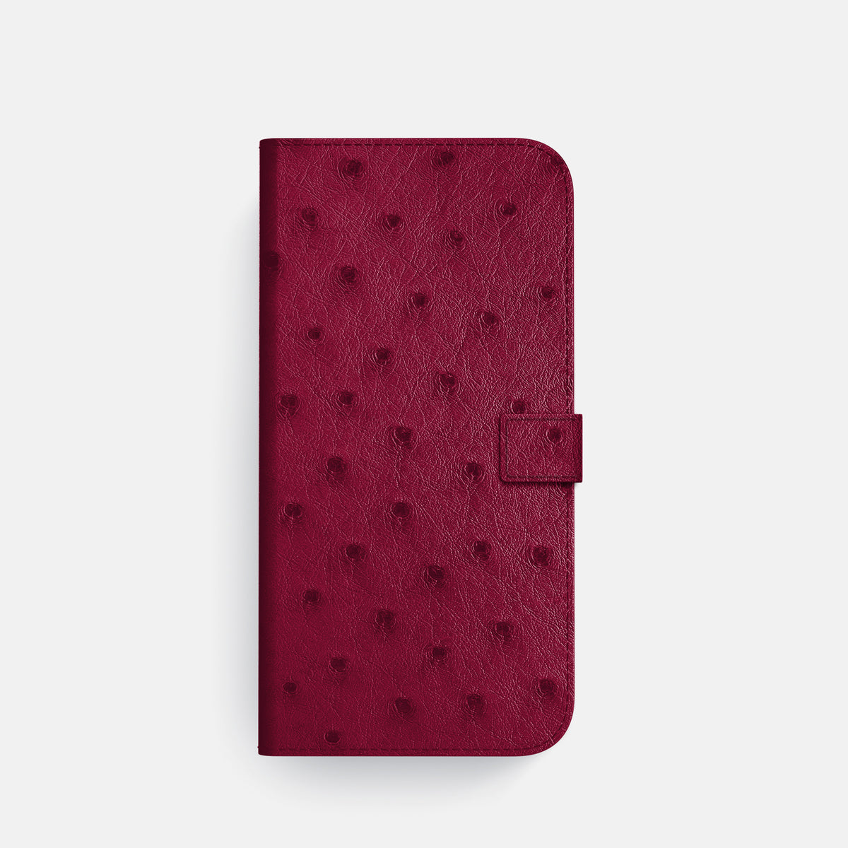 Folio Case with Clasp For iPhone 17 Pro In Ostrich -4 | Bordeaux-Gold