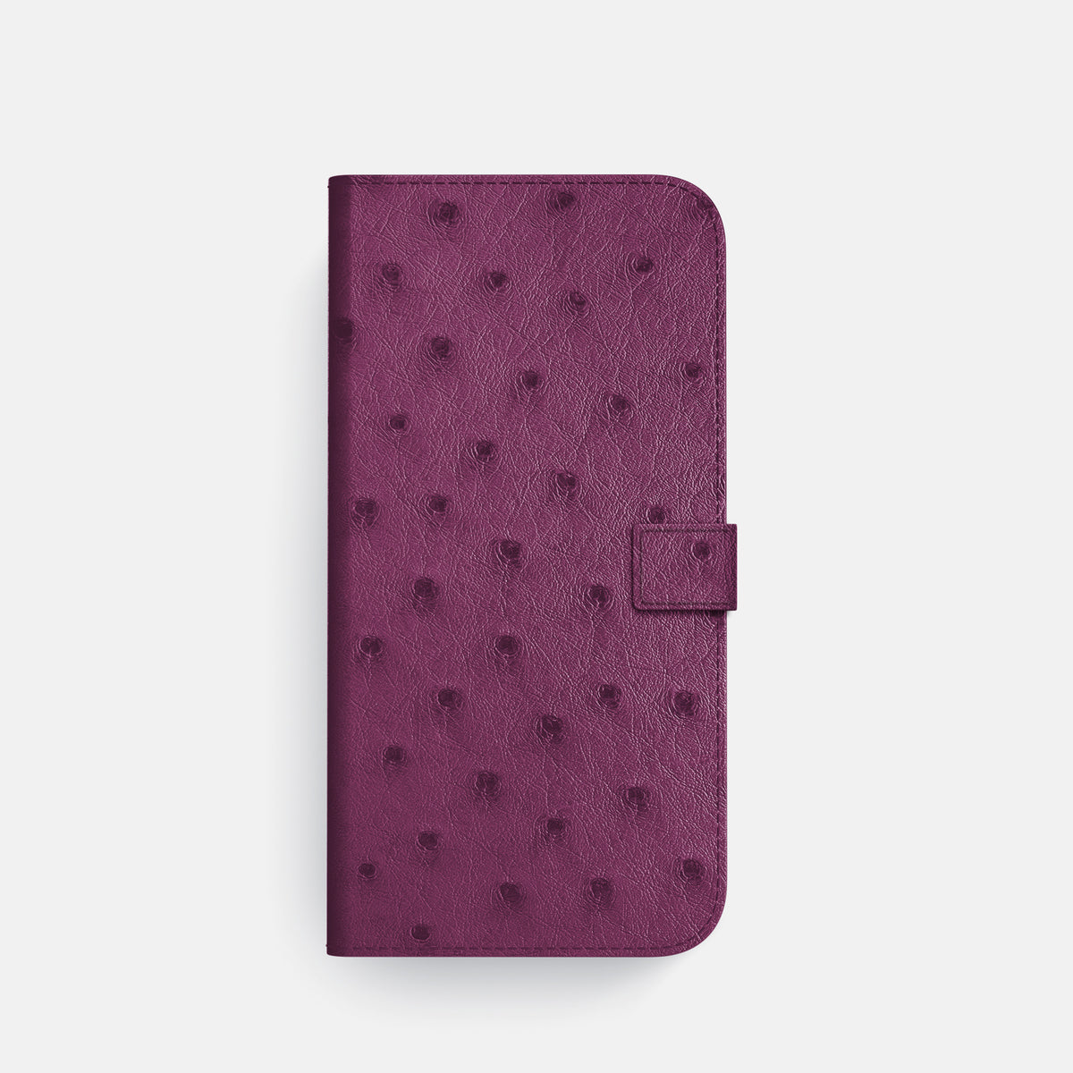 Folio Case with Clasp For iPhone 17 Pro In Ostrich -4 | Purple-Gold