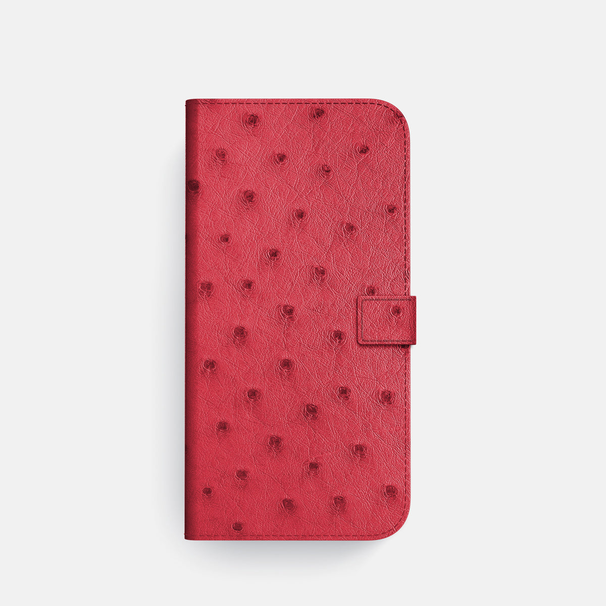 Folio Case with Clasp For iPhone 17 Pro In Ostrich -4 | Red-Gold