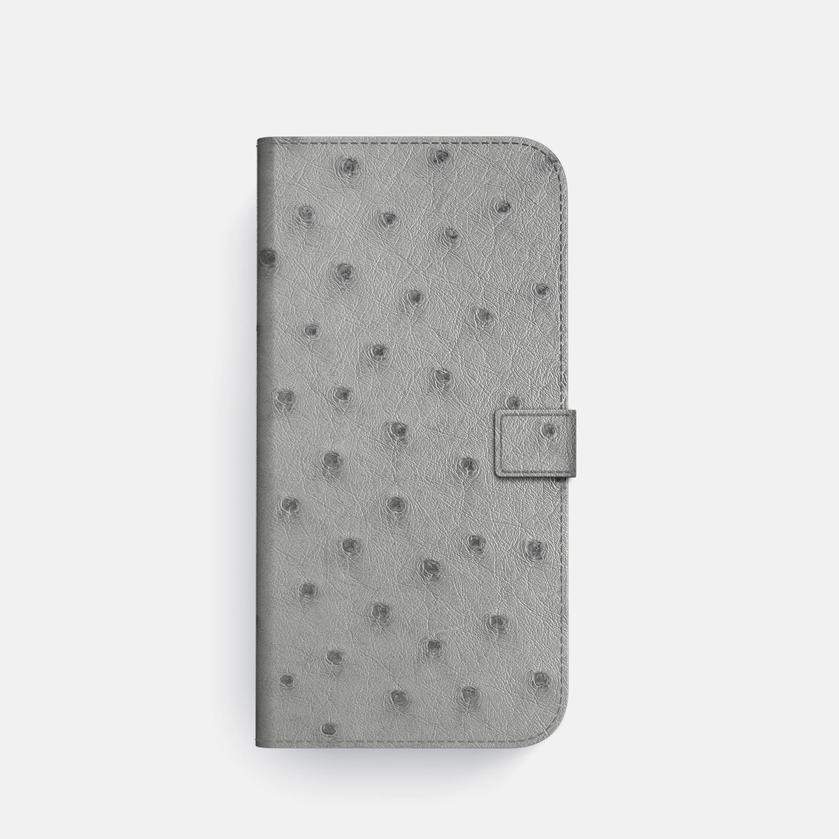 Folio Case with Clasp For iPhone 17 Pro In Ostrich -4 | Silver-Gold