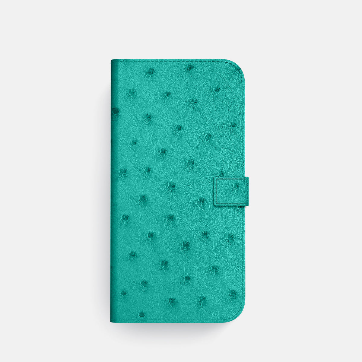 Folio Case with Clasp For iPhone 17 Pro In Ostrich -4 | Turquoise-Gold