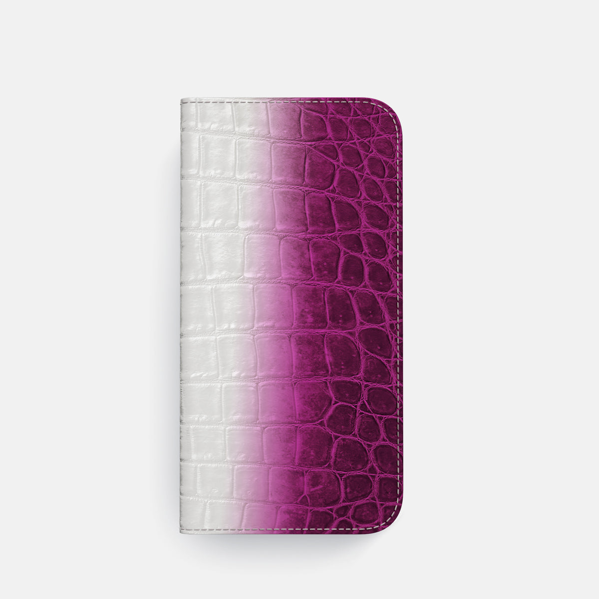Fuchsia iPhone 17 Pro Folio Case In Himalayan Crocodile -4 | Fuchsia