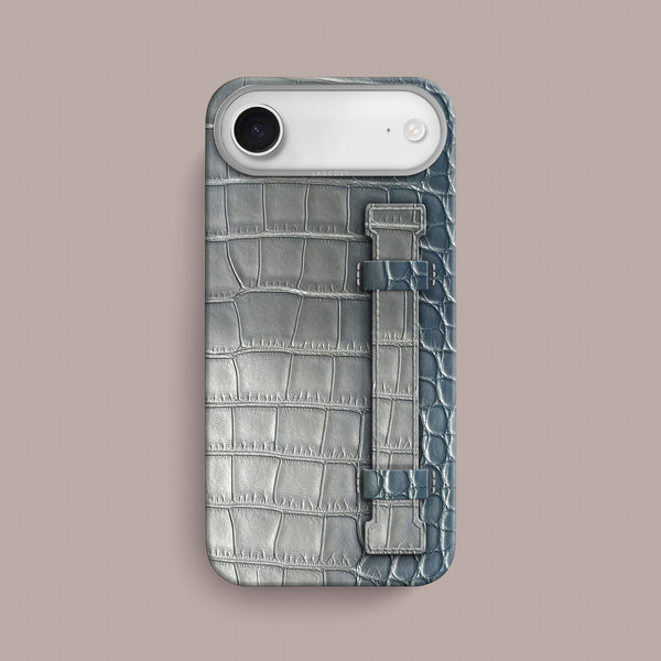 Handle Case 1/1 Glossy-Ice-Blue For iPhone 17 Air In Alligator