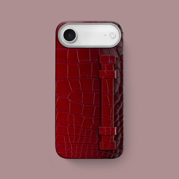 Handle Case 1/1 Velvet For iPhone 17 Air In Himalayan Crocodile