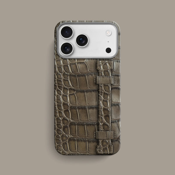 Handle Case 1/1 Kaki-Brown For iPhone 17 Pro Max In Alligator