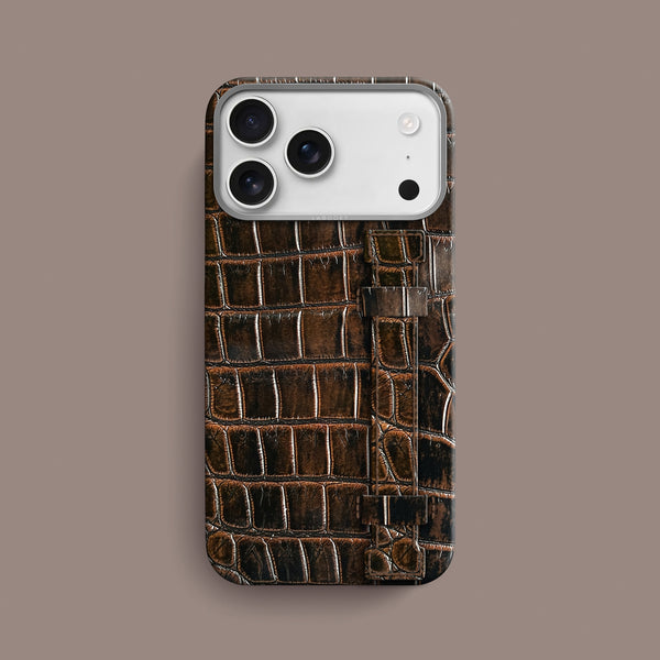 Handle Case 1/1 Expresso For iPhone 17 Pro Max In Alligator