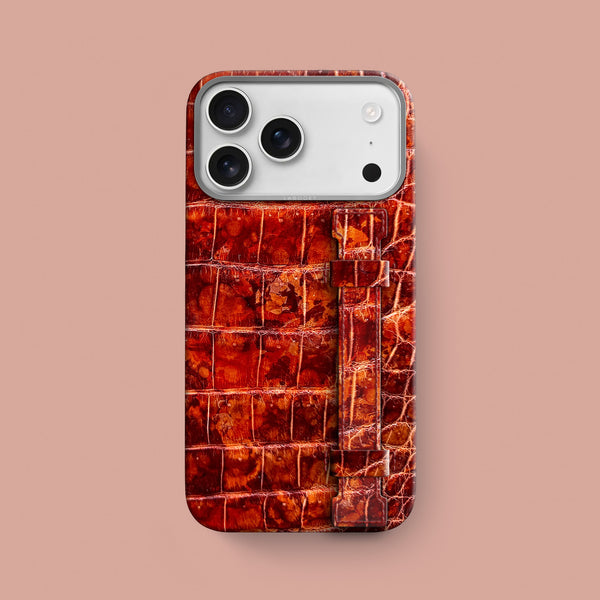 Handle Case 1/1 Amber For iPhone 17 Pro Max In Alligator