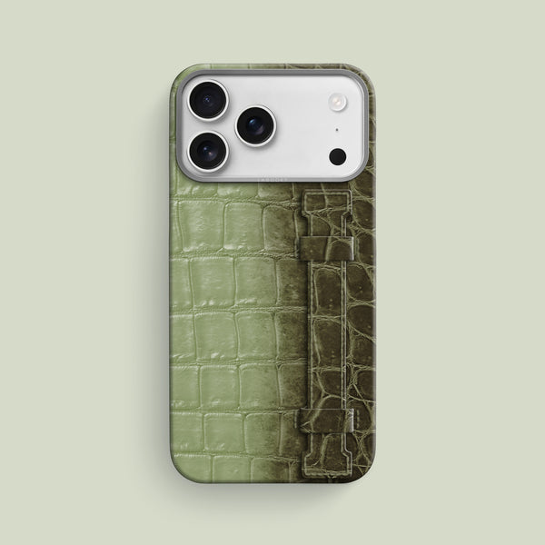 Handle Case Celadon Green For iPhone 17 Pro Max In Himalayan Crocodile