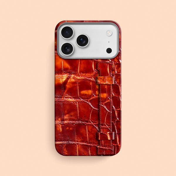 Handle Case 1/1 Red-Clay For iPhone 17 Pro Max In Alligator