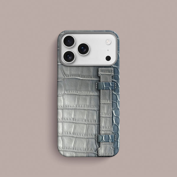 Handle Case 1/1 Glossy-Ice-Blue For iPhone 17 Pro In Alligator