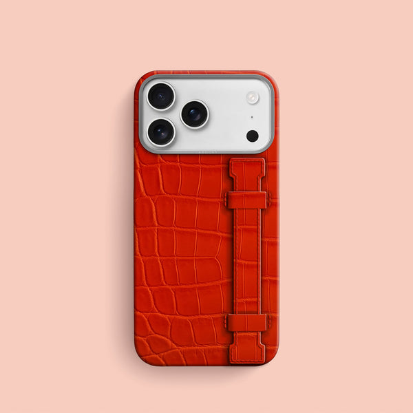 Handle Case 1/1 Orange-Fluo For iPhone 17 Pro In Alligator