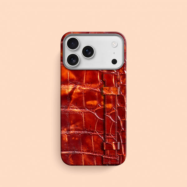 Handle Case 1/1 Red-Clay For iPhone 17 Pro In Alligator