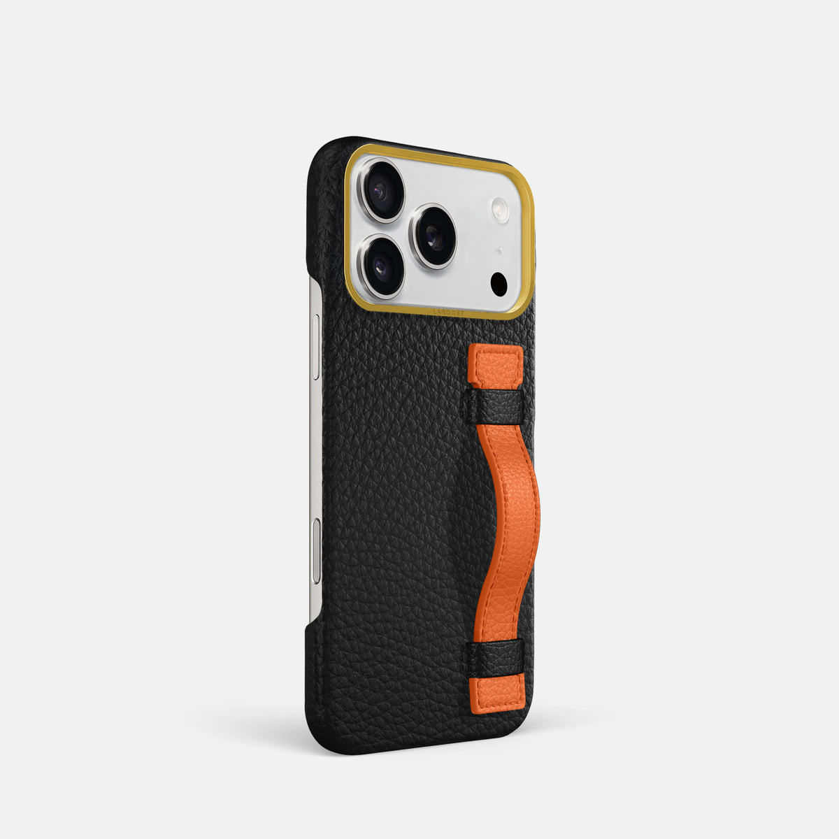 Handle Case Coloré For iPhone 18 Pro In Calf -2 | Black-Gold