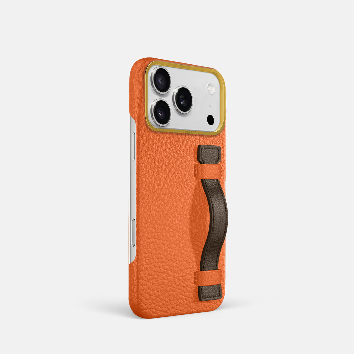 Handle Case Coloré For iPhone 18 Pro In Calf -2 | Orange-Gold