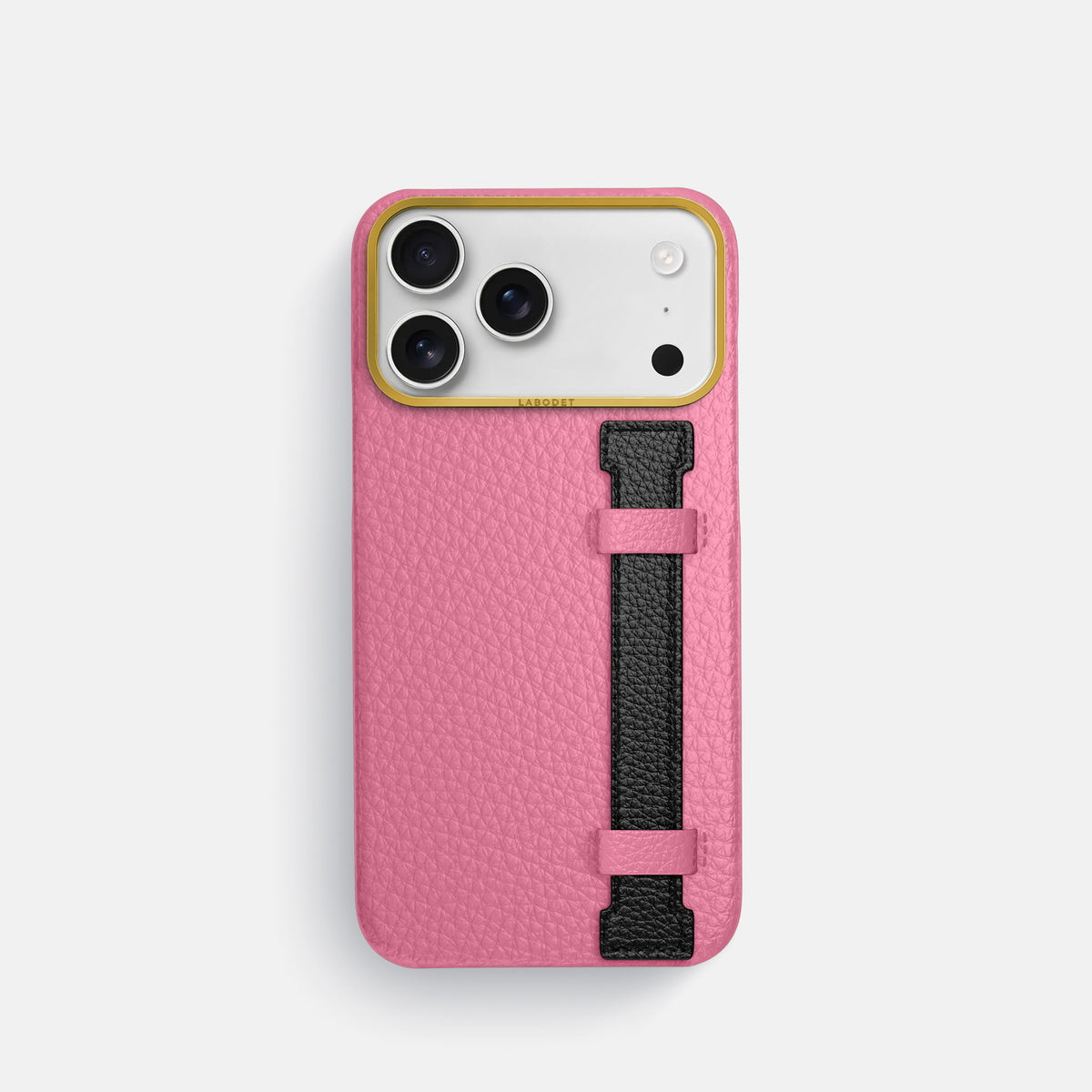 Handle Case Coloré For iPhone 18 Pro In Calf -1 | Pink-Gold