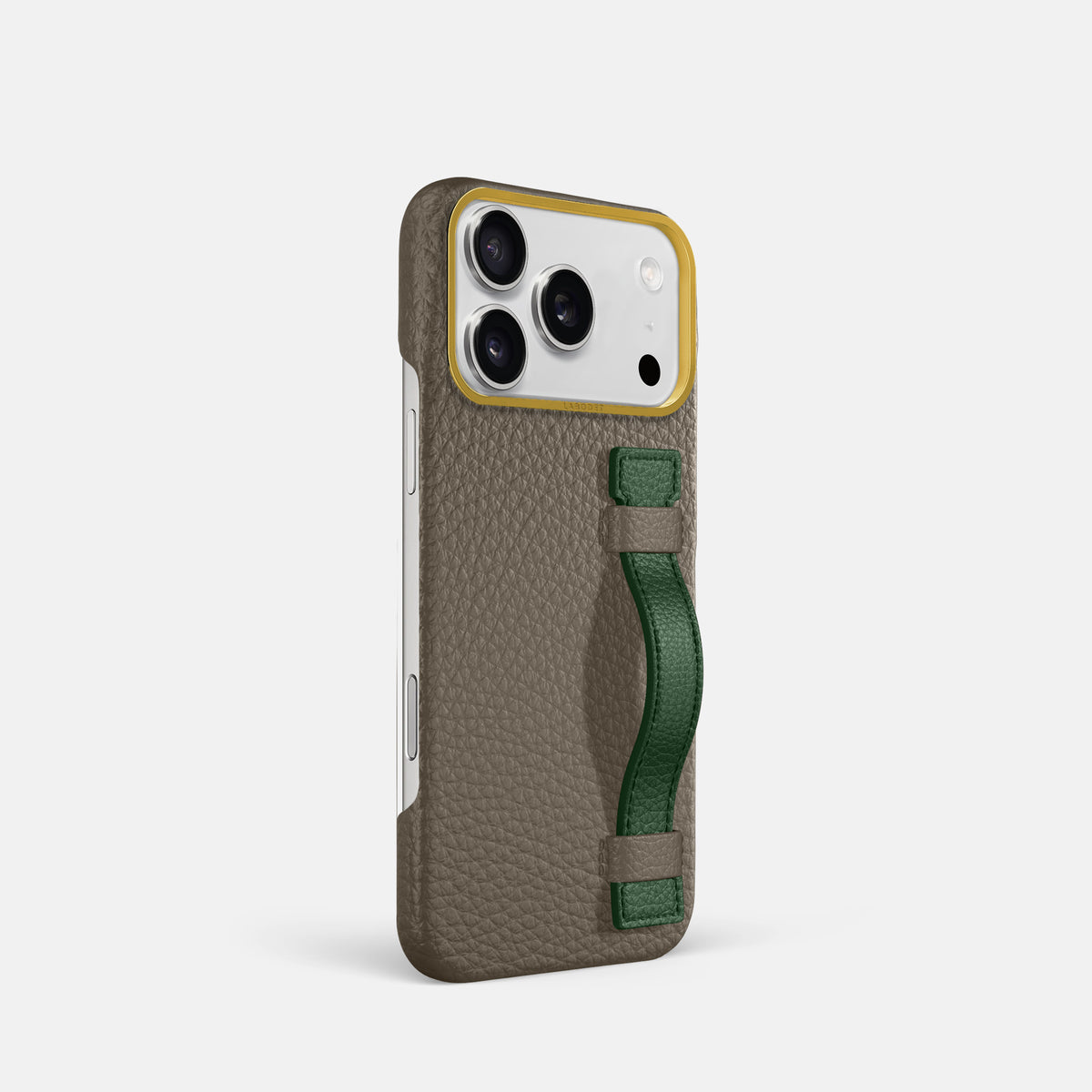 Handle Case Coloré For iPhone 18 Pro In Calf -2 | Taupe-Gold