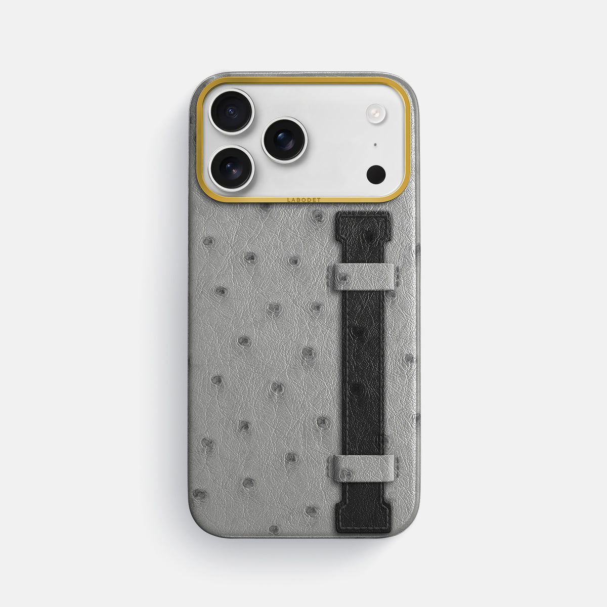 Handle Case Coloré For iPhone 18 Pro Max In Ostrich -1 | Silver-Gold