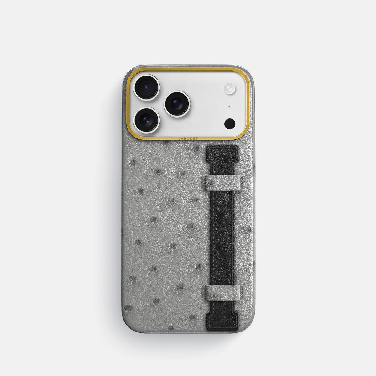 Handle Case Coloré For iPhone 18 Pro In Ostrich -1 | Silver-Gold