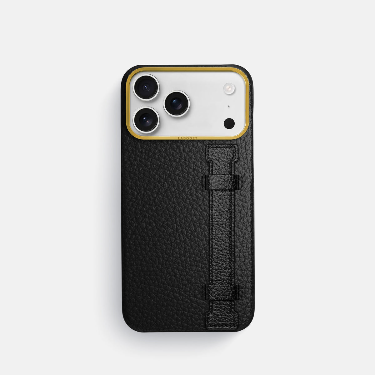 Handle Case For iPhone 17 Pro In Calf -1 | Black-Gold
