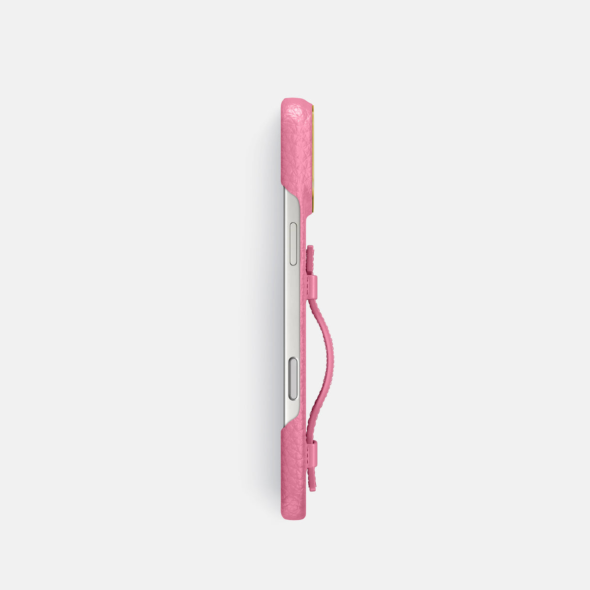 Handle Case For iPhone 17 Pro In Calf -3 | Pink-Gold
