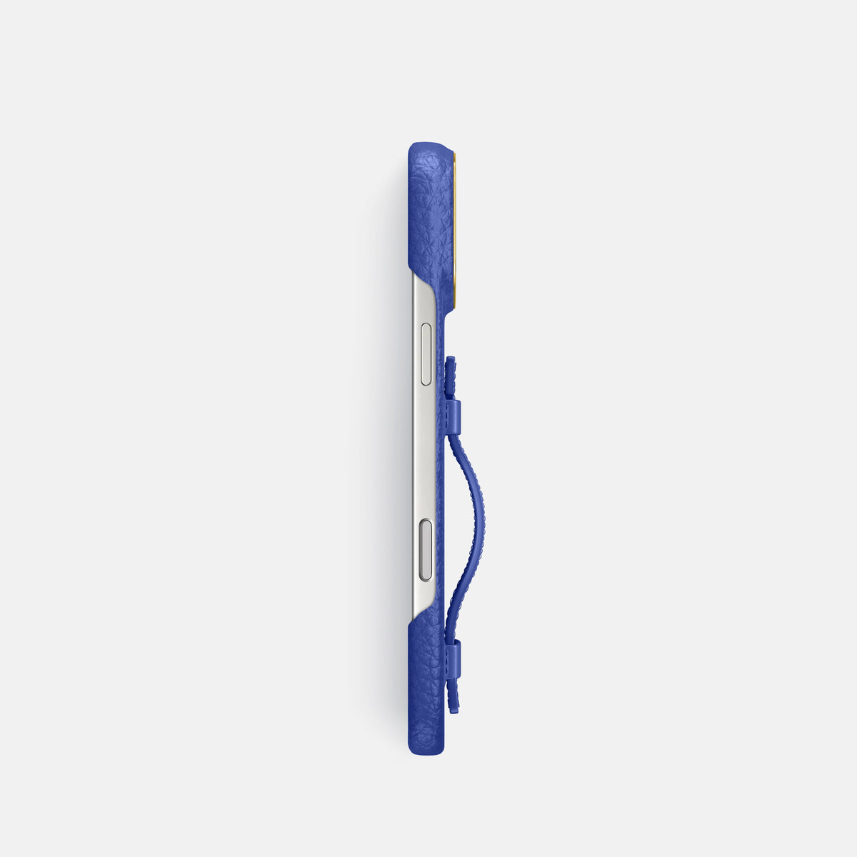 Handle Case For iPhone 17 Pro In Calf -3 | Royal-Blue-Gold