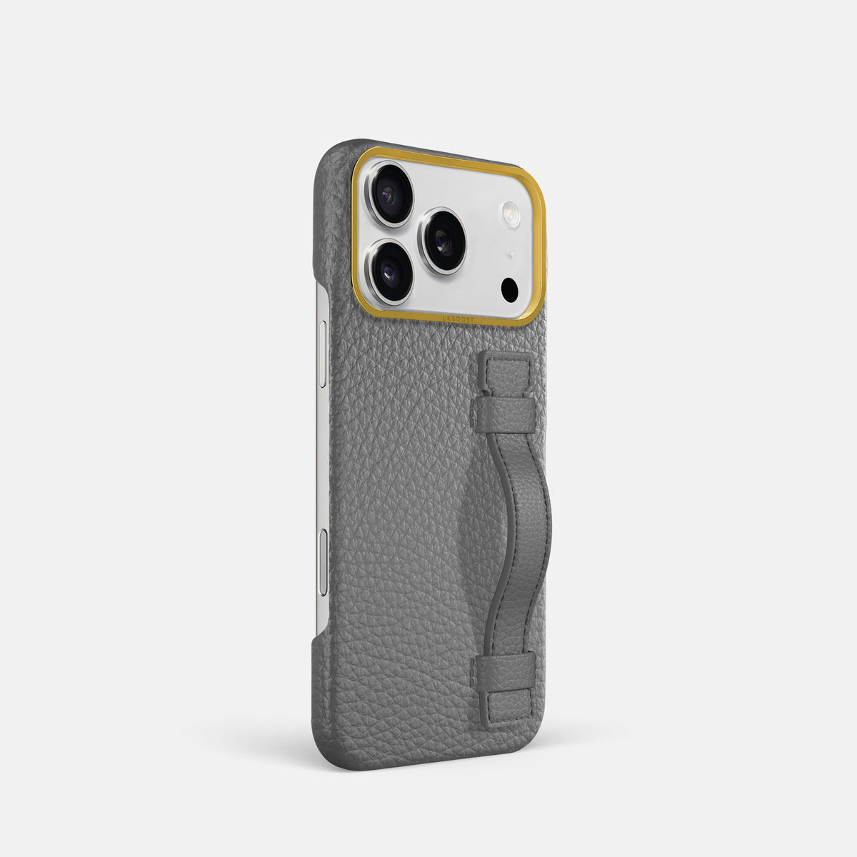 Handle Case For iPhone 17 Pro In Calf -2 | Souris-Gold