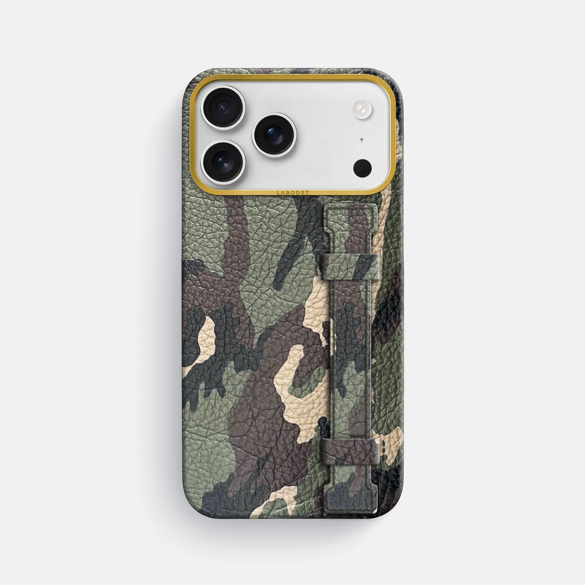 Handle Case For iPhone 17 Pro Max In Calf -1 | Camouflage-Gold