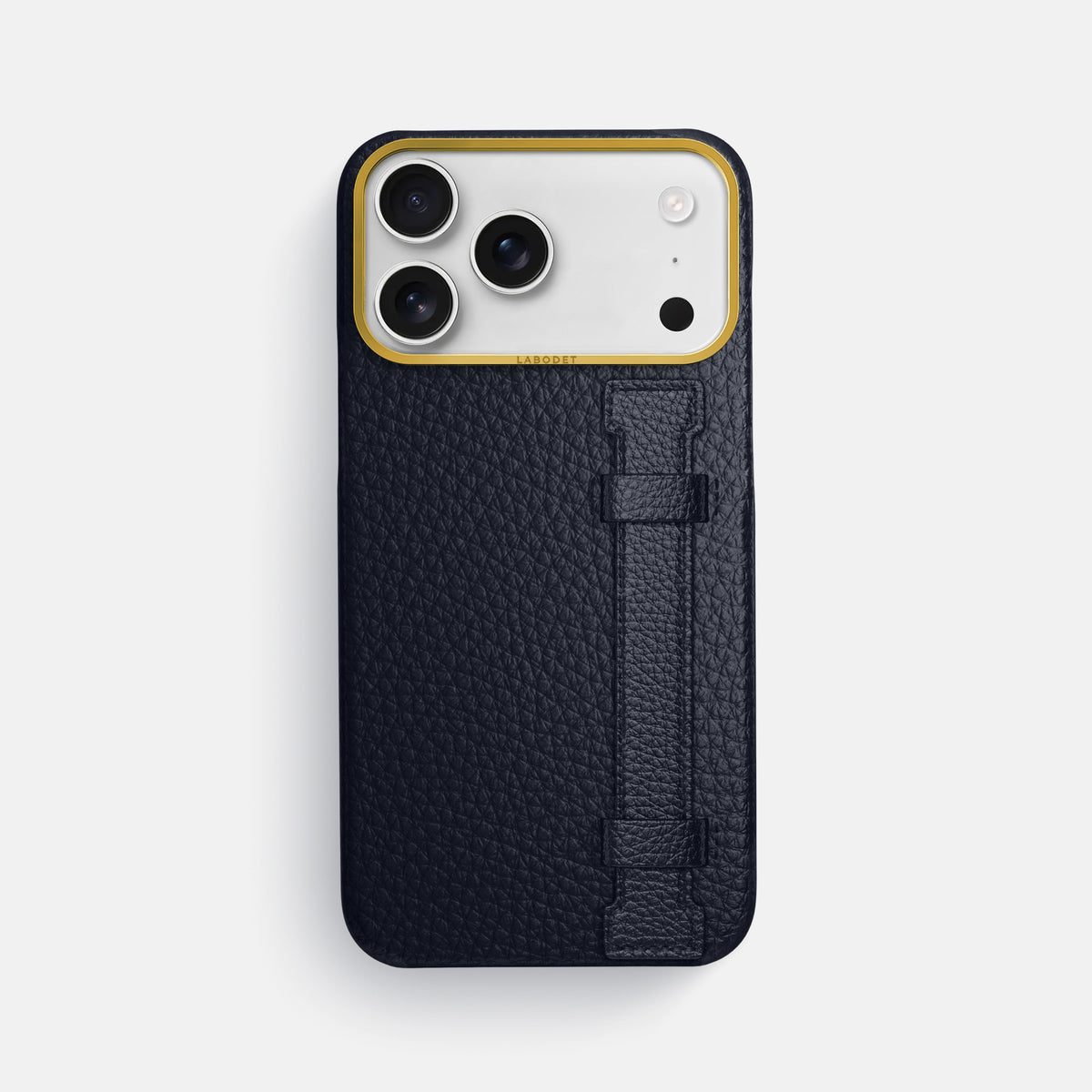 Handle Case For iPhone 17 Pro Max In Calf -1 | Marine-Gold