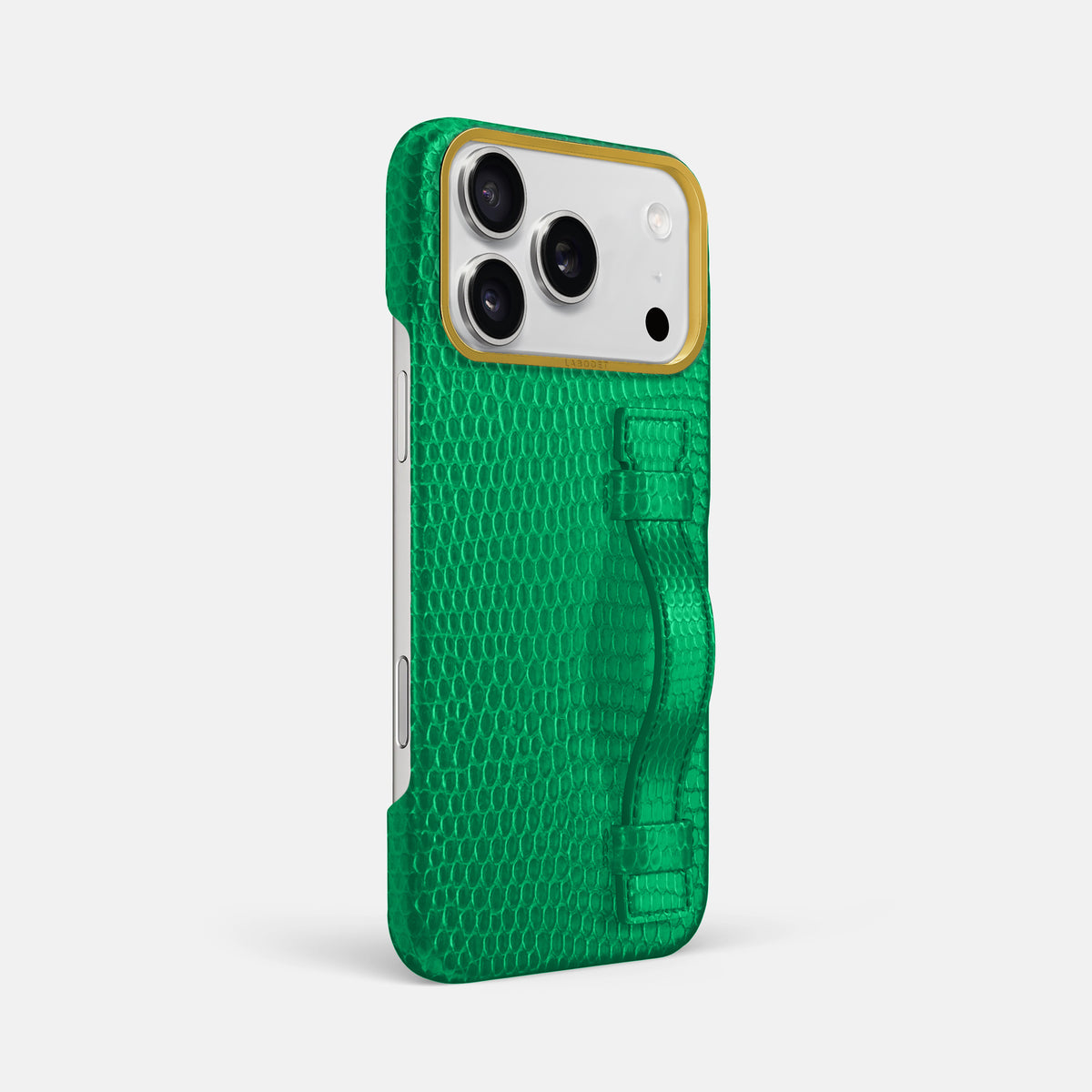 Handle Case For iPhone 17 Pro Max In Lizard -2 | Apple-Green-Gold