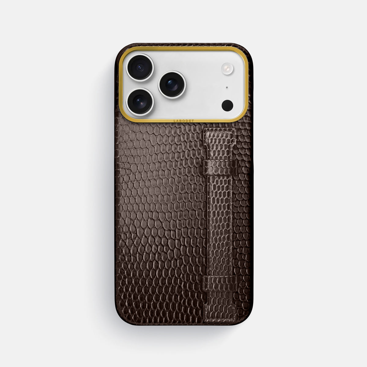 Handle Case For iPhone 17 Pro Max In Lizard -1 | Brown-Gold