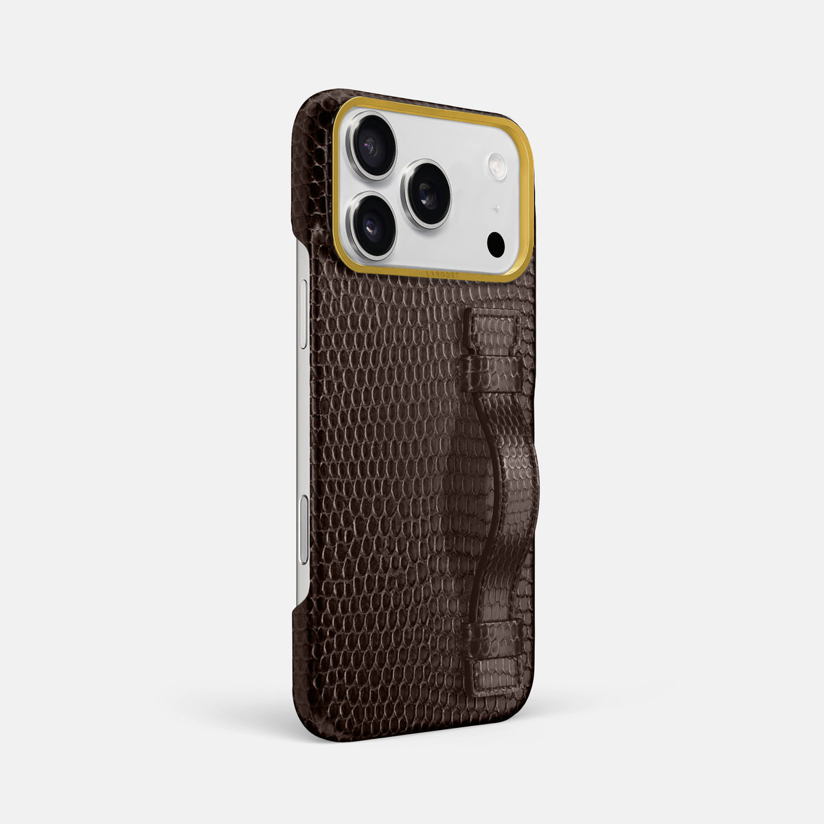 Handle Case For iPhone 17 Pro Max In Lizard -2 | Brown-Gold