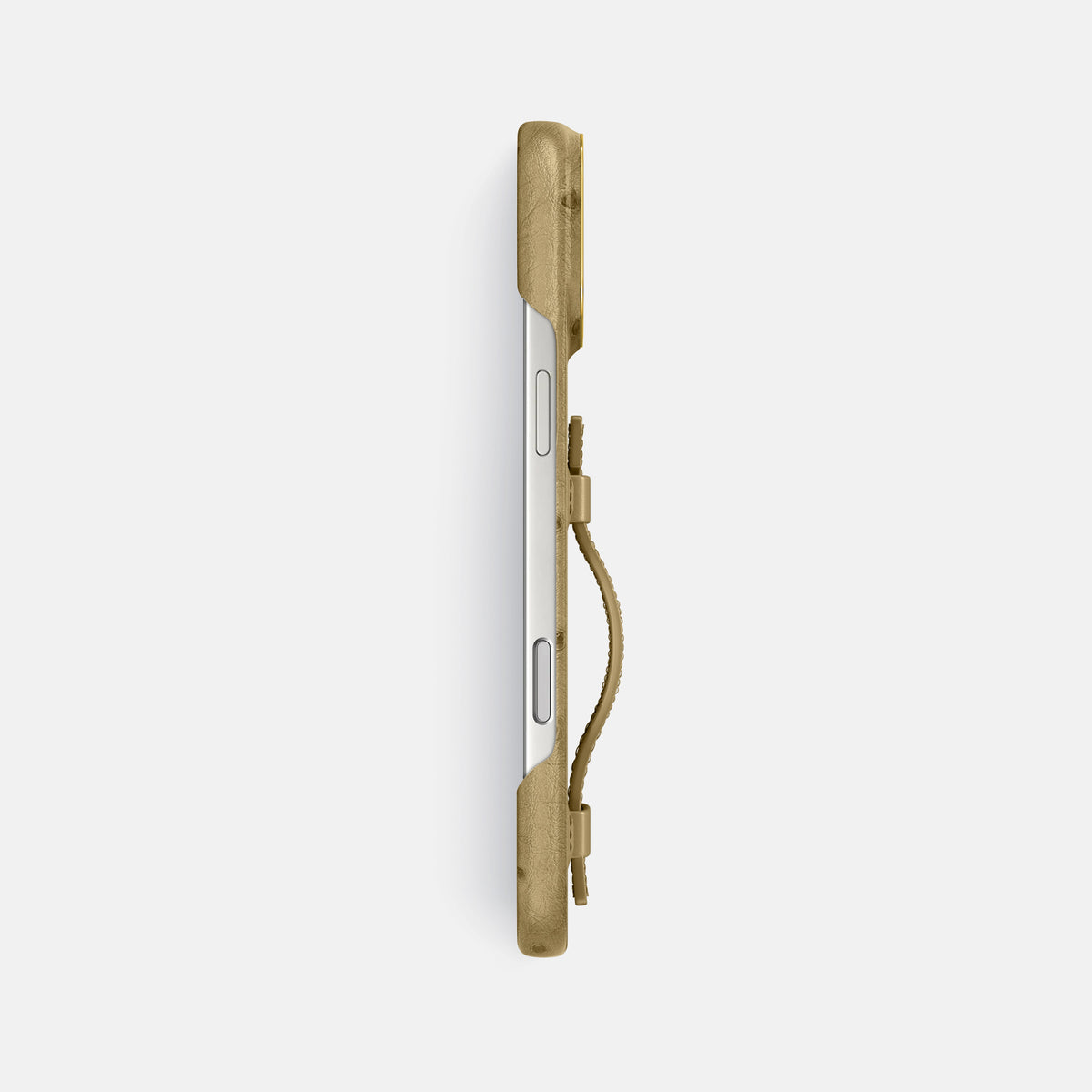 Handle Case For iPhone 17 Pro Max In Ostrich -3 | Desert-Sand-Gold
