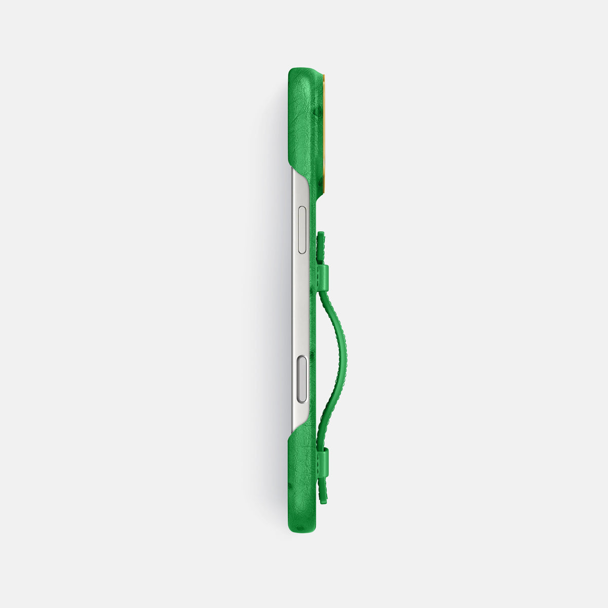 Handle Case For iPhone 17 Pro Max In Ostrich -3 | Kentucky-Green-Gold