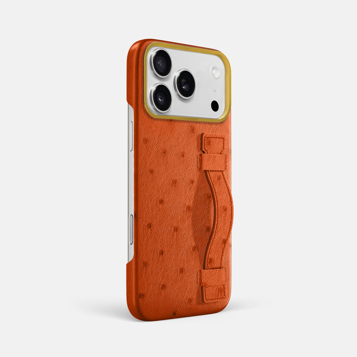 Handle Case For iPhone 17 Pro Max In Ostrich -2 | Orange-Gold