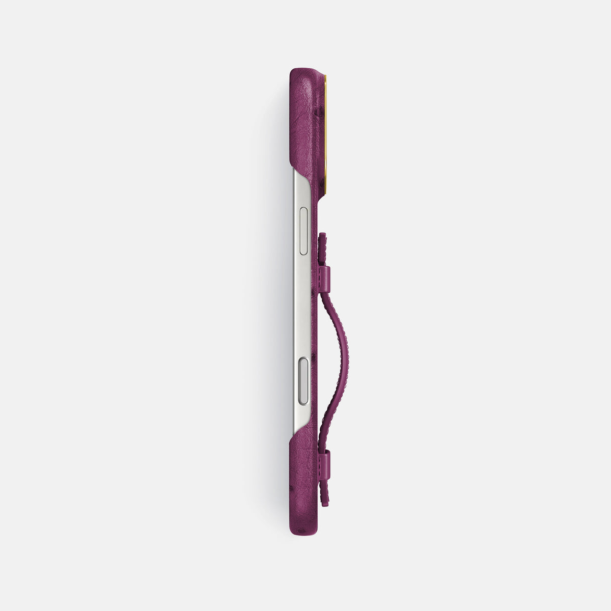 Handle Case For iPhone 17 Pro Max In Ostrich -3 | Purple-Gold