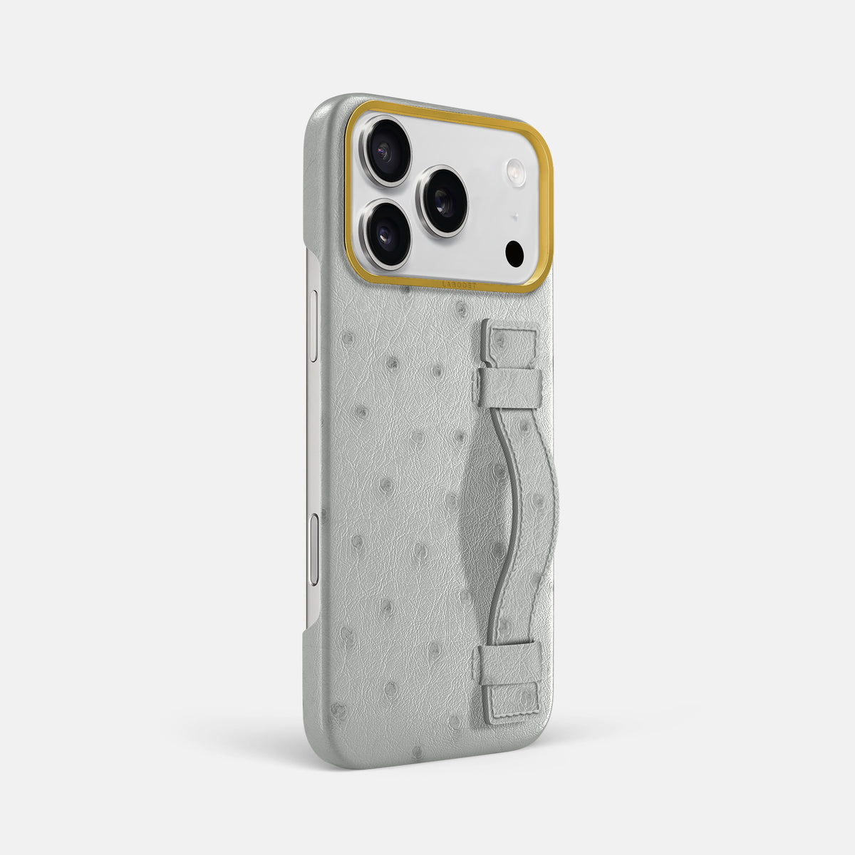 Handle Case For iPhone 17 Pro Max In Ostrich -2 | White-Gold